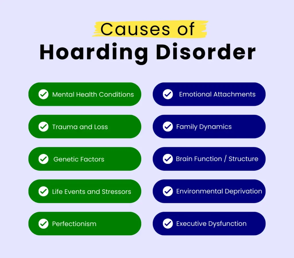 The causes of hoarding disorder list.